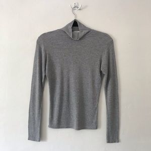 Brandy Melville J.Galt Grey Rib Turtleneck Shirt